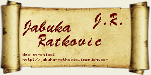 Jabuka Ratković vizit kartica